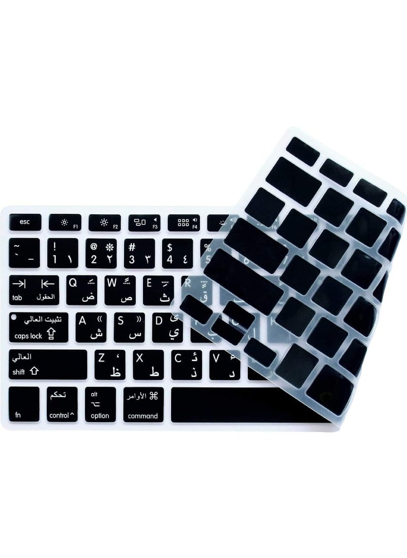 Rock Pow - Arabic Or English Language Silicone Keyboard Cover Skin for MacBook Air 13" Macbook Pro with/without Retina Display 13"15" 17" MC184LL/B, NOT COMPATIBLE WITH NEW MacBook Air 13” A1932 - Image 1