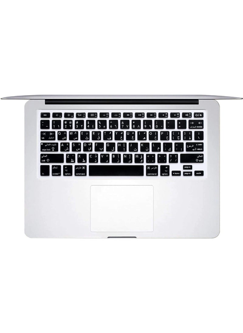 Rock Pow - Arabic Or English Language Silicone Keyboard Cover Skin for MacBook Air 13" Macbook Pro with/without Retina Display 13"15" 17" MC184LL/B, NOT COMPATIBLE WITH NEW MacBook Air 13” A1932 - Image 1