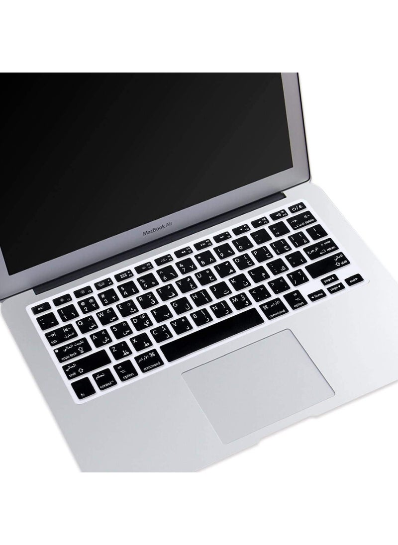 Rock Pow - Arabic Or English Language Silicone Keyboard Cover Skin for MacBook Air 13" Macbook Pro with/without Retina Display 13"15" 17" MC184LL/B, NOT COMPATIBLE WITH NEW MacBook Air 13” A1932 - Image 1