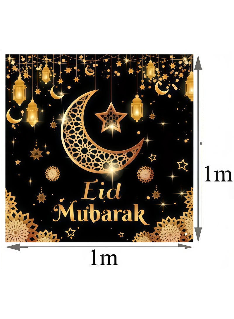 عالم البالونات بالونات عيد مبارك من رقائق الألومنيوم على شكل قمر ونجمة وهيليوم ورمضان كريم لتزيين المنزل ومستلزمات الحفلات الإسلامية - Image 5