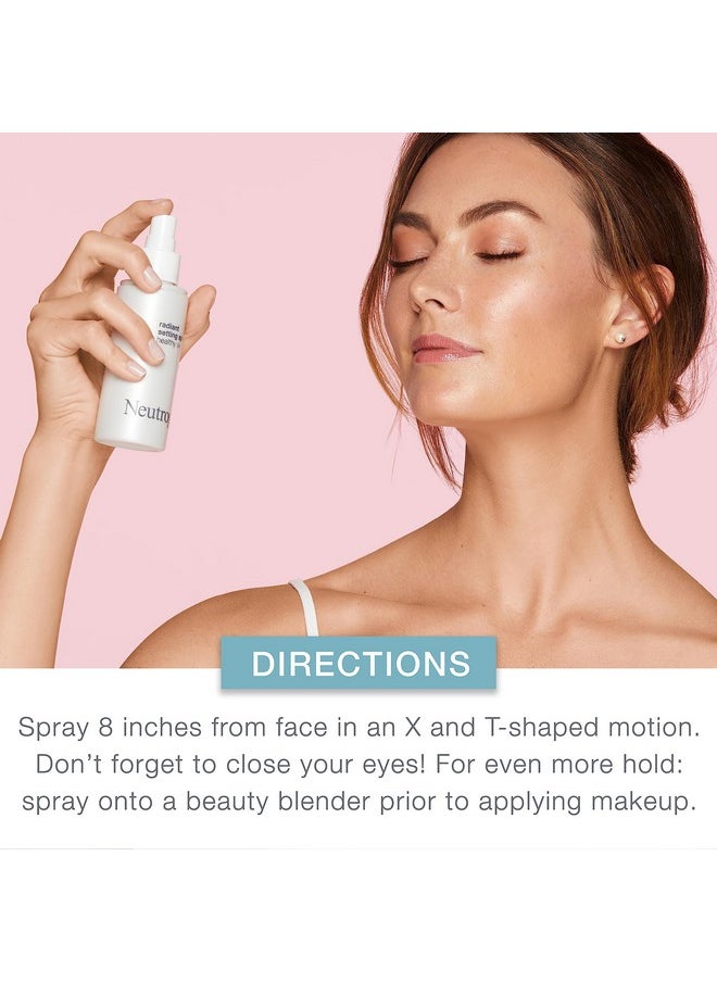 Neutrogena Healthy Skin Radiant Makeup Setting Spray, Longlasting, Formulated With Antioxidants & Peptides Weightless Face Setting Mist For Healthy Looking, Glowing Skin, 3.4 Fl. Oz  - Image 5