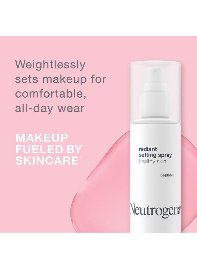 Neutrogena Healthy Skin Radiant Makeup Setting Spray, Longlasting, Formulated With Antioxidants & Peptides Weightless Face Setting Mist For Healthy Looking, Glowing Skin, 3.4 Fl. Oz  - Image 3