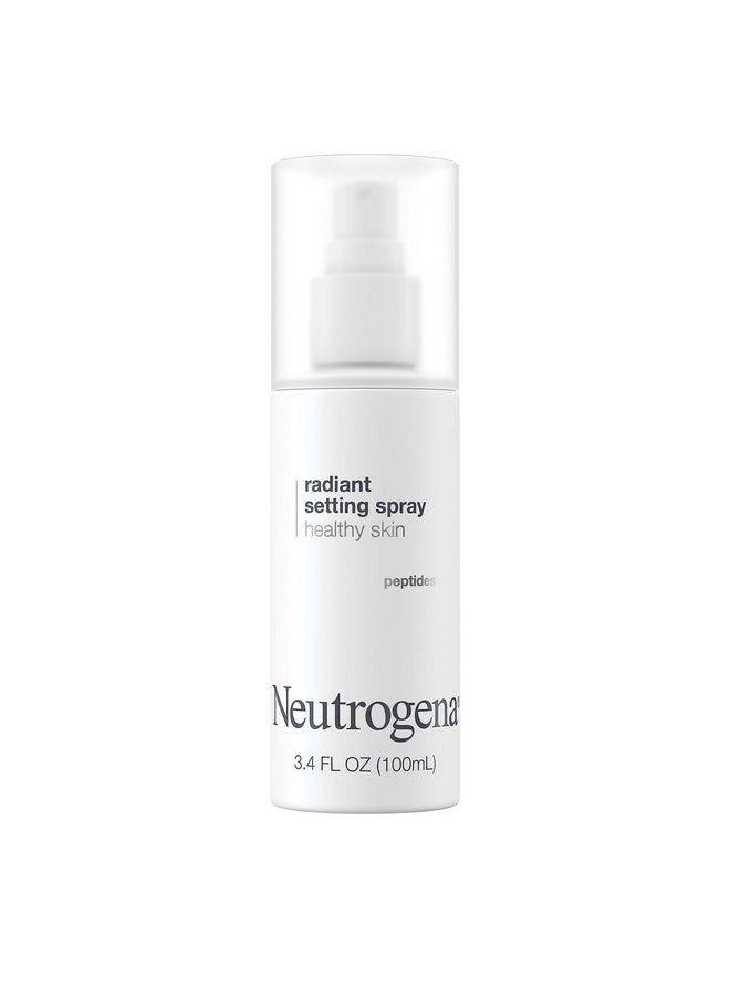 Neutrogena Healthy Skin Radiant Makeup Setting Spray, Longlasting, Formulated With Antioxidants & Peptides Weightless Face Setting Mist For Healthy Looking, Glowing Skin, 3.4 Fl. Oz  - Image 2