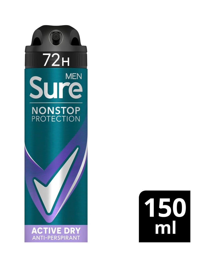 Sure بخاخ مضاد للتعرق نشط جاف من شور، 150 مل - Image 1