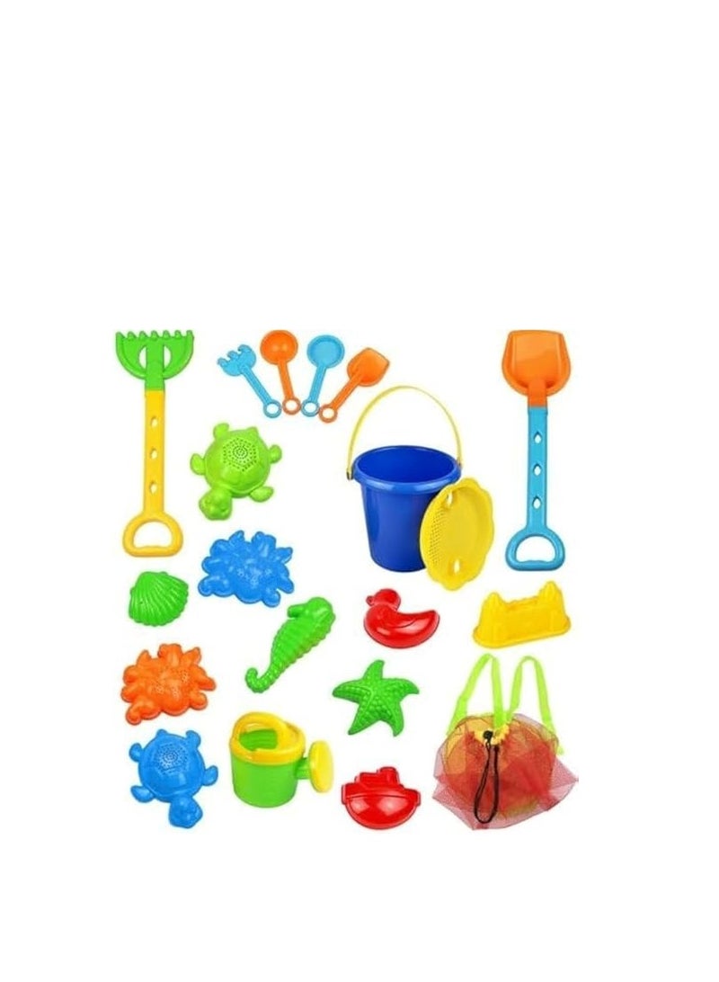 Sea Bucket Sea Toys For Kids Medium Size And A Set Of Small Sea Toys Multi Shapes And Colors