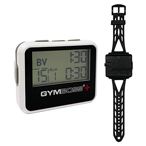 Gymboss Plus Interval Timer and Stopwatch and Gymboss Watchstrap - Bundle (White/Gray) - Image 1