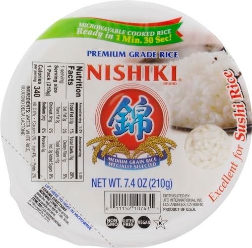 Nishiki Steamed White Rice, 7.4-Ounce (Pack of 6) - Image 5