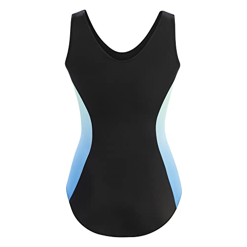 GK Girls Dazzling Diamonds Gymnastics Leotard - Dance Costume with Matching Scrunchie for Toddlers, Children, Juniors (CXS, Blue) - Image 2