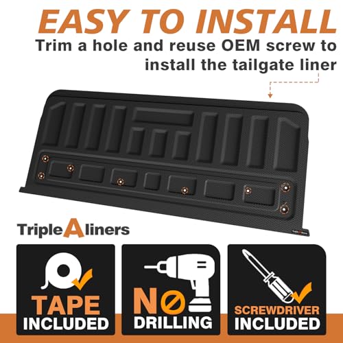 TripleAliners Truck Mat Compatible with 2015-2022 Chevy Colorado & GMC Canyon Tailgate Accessories, Tailgate Mat Custom Fit All Weather Protection Pickup Liner, Won't Fit Drop-in Liners - Image 3