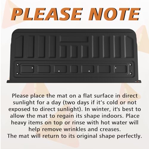 TripleAliners Truck Mat Compatible with 2015-2022 Chevy Colorado & GMC Canyon Tailgate Accessories, Tailgate Mat Custom Fit All Weather Protection Pickup Liner, Won't Fit Drop-in Liners - Image 2