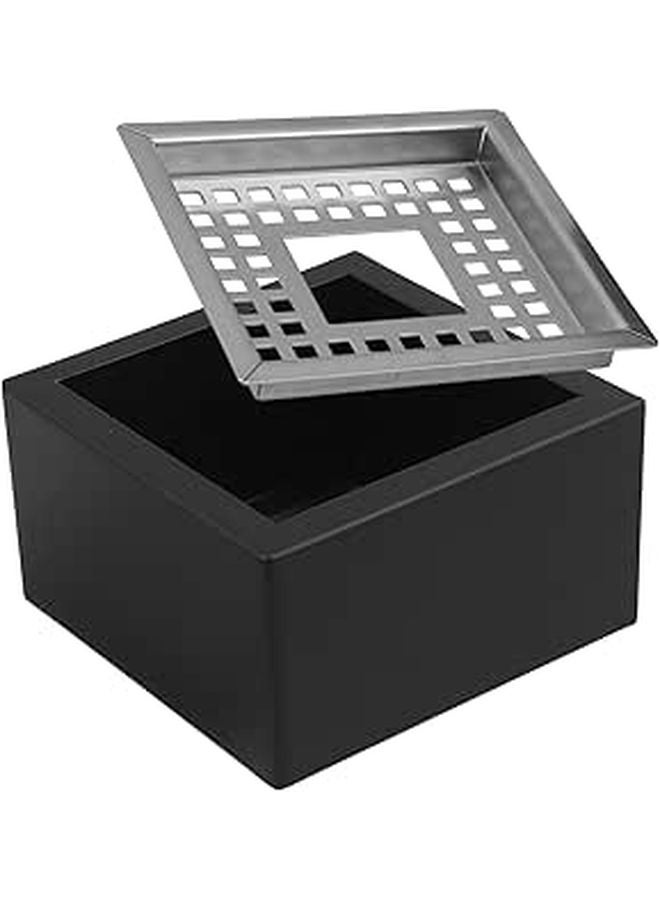 Stainless Steel Windproof Square Ashtray Deep Bottom Design for Indoor Outdoor Use - Image 1