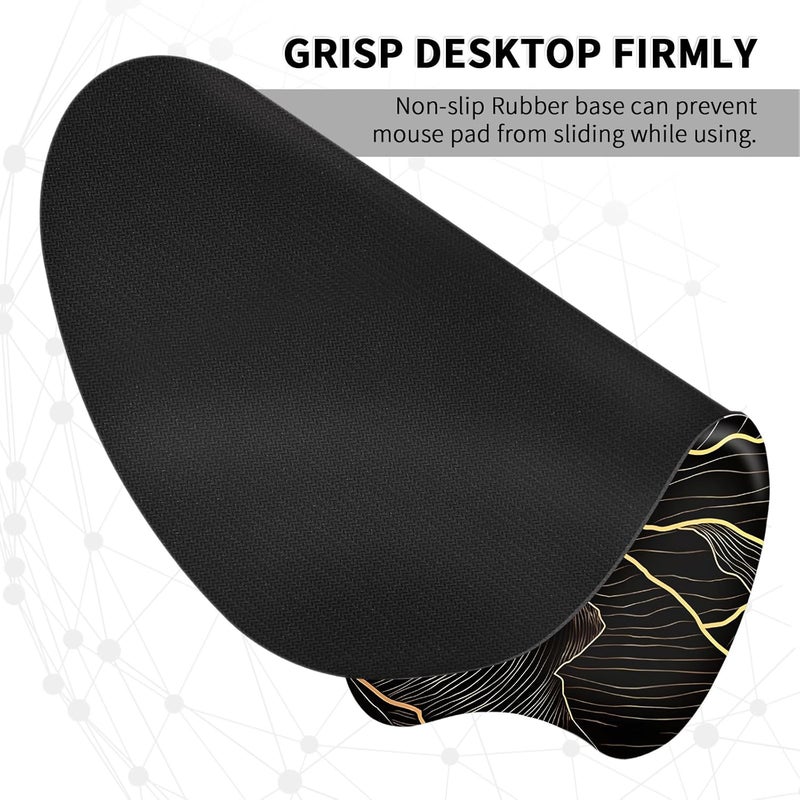 Eoocoo Ergonomic Mouse Pad with Wrist Support, Mousepad with Memory Foam Wrist Rest and Non-Slip Base for Computer, Cafe, Home & Office, 9.64 x 8.26 in Office Desk Accessories - Image 4