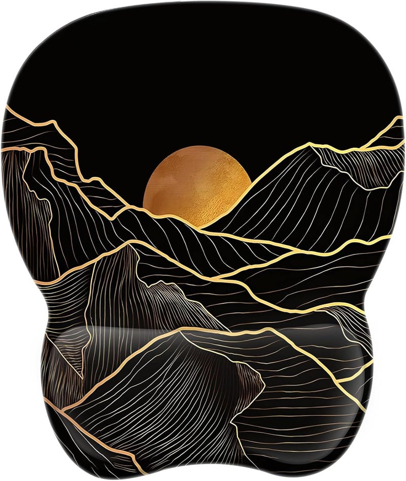 Eoocoo Ergonomic Mouse Pad with Wrist Support, Mousepad with Memory Foam Wrist Rest and Non-Slip Base for Computer, Cafe, Home & Office, 9.64 x 8.26 in Office Desk Accessories - Image 1