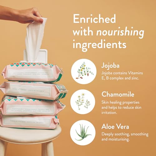 JOONYA Unscented Baby Wipes — Plant-Based, Fragrance-Free Diaper Wipes | Hypoallergenic, Non-Toxic, Compostable & Biodegradable Wet Wipes for Sensitive Newborn Skin | 3 Packs of 80 Wipes (240 Total) - Image 4