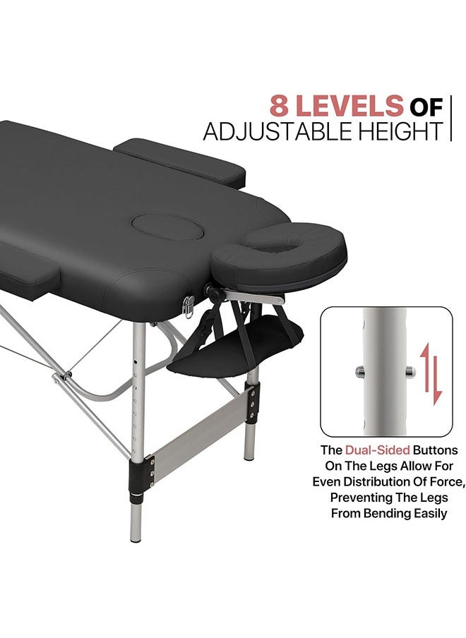 Arabest Massage Table Portable, Adjustable Lash Bed, Adjustable Massage Bed, Facial Ssthetician Bed, Professional Tattoo Table, Spa Bed with Stainless Steel Frame  - Image 2