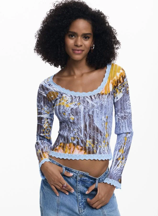 Lightweight Floral Sweater