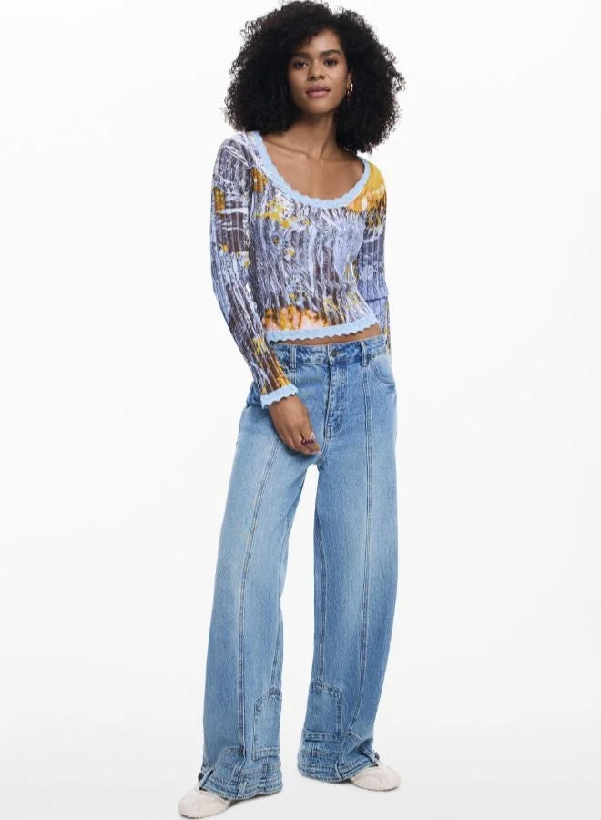 ديسيجوال سترة زهور خفيفة الوزن