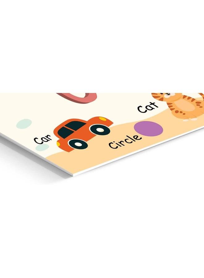 Funz C Alphabet Letter Printed Boards Animal Pattern Frames Matching Puzzle Game Educational Preschool Learning Toys Gift For Preschool Kids Size 45*30Cm  - Image 2