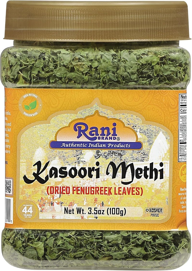 Rani Brand Kasoori Methi (Dried Fenugreek Leaves) - 3.5oz (100g) - Image 1