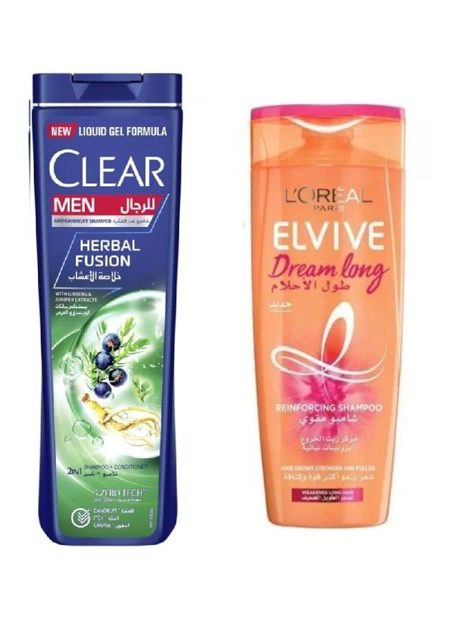 كلير شامبو كلير ضد القشرة 400 مل +شامبو مقوي للشعر طول الاحلام  باريس 400 مل - Image 1