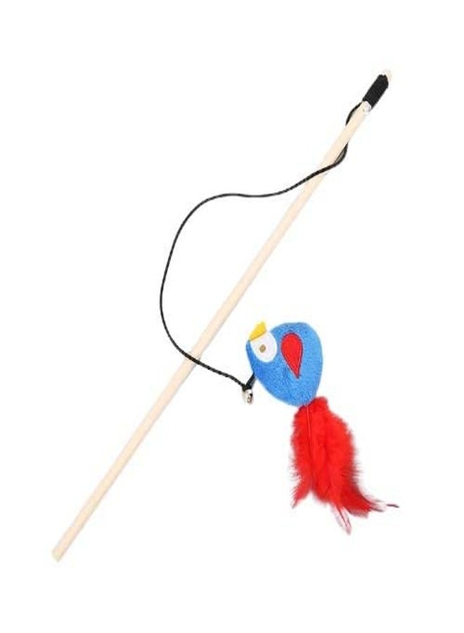 BUSHIKO Cat Wand Toy Adjustable Interactive Ball Bell Faux Feather Pet Wand Hollow Chase Interesting Cat Toy for Indoor Pet - Image 2