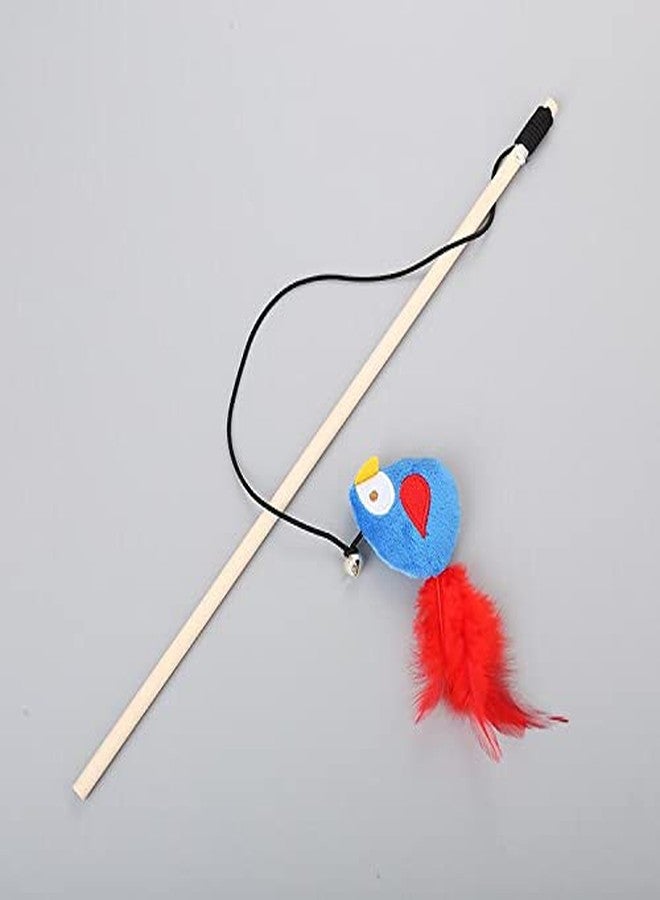 BUSHIKO Cat Wand Toy Adjustable Interactive Ball Bell Faux Feather Pet Wand Hollow Chase Interesting Cat Toy for Indoor Pet - Image 3