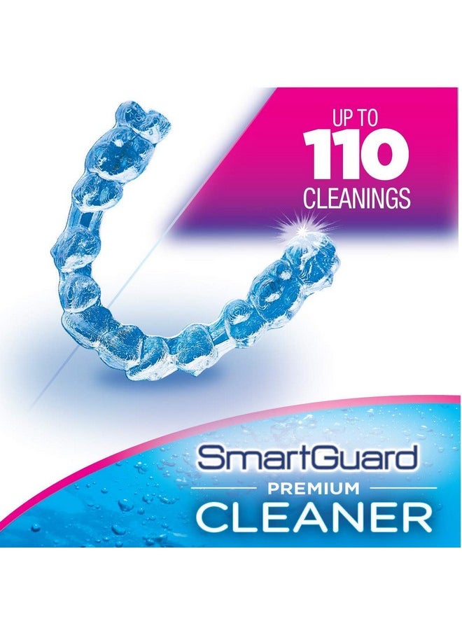 SmartGuard - Premium Cleaner Crystals & Cleaning Case -(110 Cleanings)- Removes Stain, Plaque, & Bad Odor From Clear Braces, Dentures, Night Guards, Mouth Guard, & Retainers. - Image 1