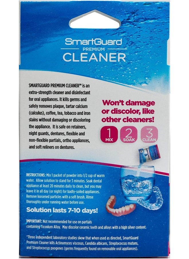 SmartGuard - Premium Cleaner Crystals & Cleaning Case -(110 Cleanings)- Removes Stain, Plaque, & Bad Odor From Clear Braces, Dentures, Night Guards, Mouth Guard, & Retainers. - Image 1