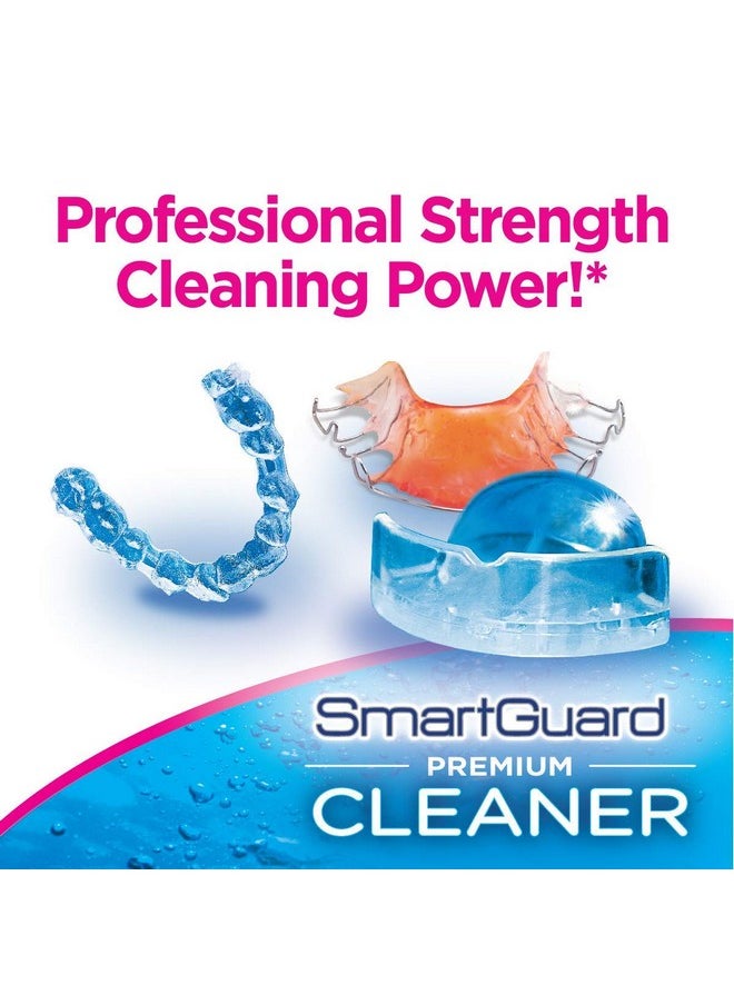 SmartGuard - Premium Cleaner Crystals & Cleaning Case -(110 Cleanings)- Removes Stain, Plaque, & Bad Odor From Clear Braces, Dentures, Night Guards, Mouth Guard, & Retainers. - Image 1