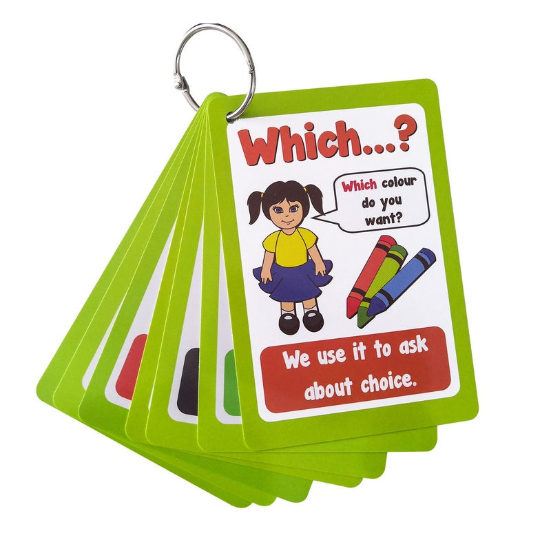 12 Groups Question Words Learning Flashcards For Youngsters English Sentences Educational Cards Pre-Kindergarten School Supplies - Image 4