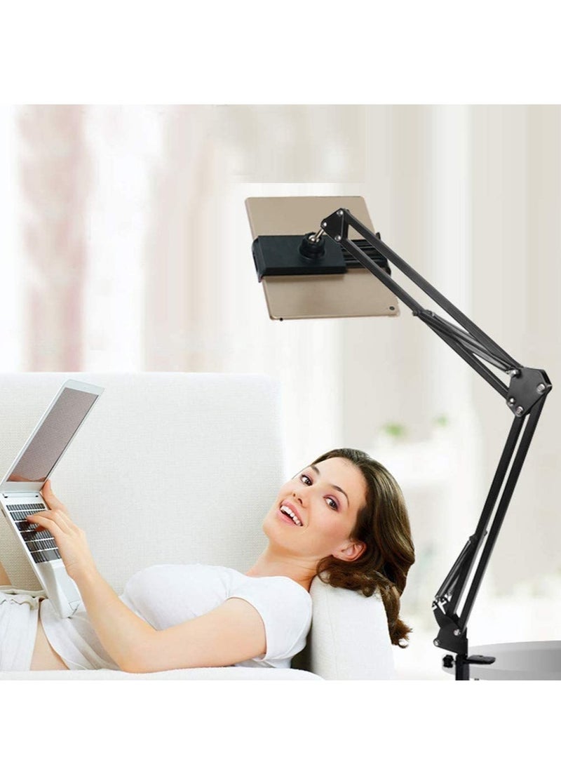 ELTRAZONE Overhead Phone Stand Holder, Phone Clip Holder Clamp for Desk, Mount Flexible 360° Rotation,Long Arm Bracket for All 4.7-7.0 In Smartphones, Tablets, Live Streaming,Videos  - Image 4