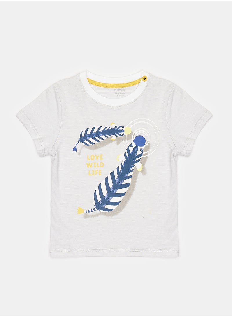 OBAIBI Grey T-Shirt for Boys  - Image 1