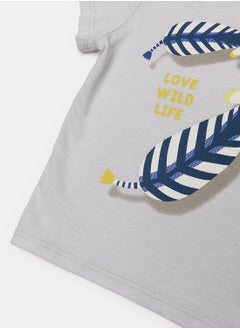 OBAIBI Grey T-Shirt for Boys  - Image 4