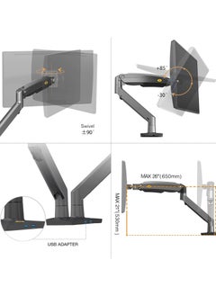 NB North Bayou Dual Monitor Desk Mount Stand Full Motion Swivel Computer Monitor Arm Fits 2 Screens up to 32'' with Load Capacity 6.6~26.4lbs for Each Monitor F195A - pzsku/Z966CA3CC6D2B9A2B388DZ/45/_/1716892575/0c6aaafe-f791-445a-8ad6-326b97770002