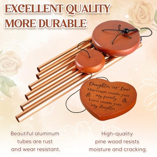 Damaigiift Daughter in Law Mothers Day Funny Gifts, Birthday Wedding Gift for Daughter in Law - Wind Chimes, Anniversary Presents for Future Daughter- in-Law, Son Girlfriend from Mother, Mom, Mother in Law - Image 5