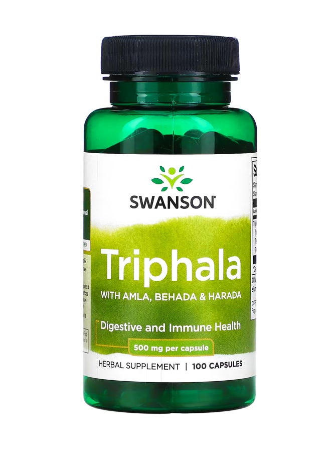SWANSON Triphala with Amla Behada & Harada 500 mg 100 Capsules