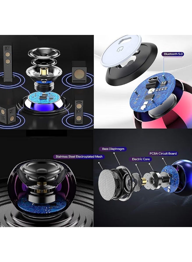 Zero Mini Bluetooth speaker, portable wireless subwoofer with Type-C rechargeable battery and works with a memory card,  Compatible with mobile, tablet and computer - Image 5