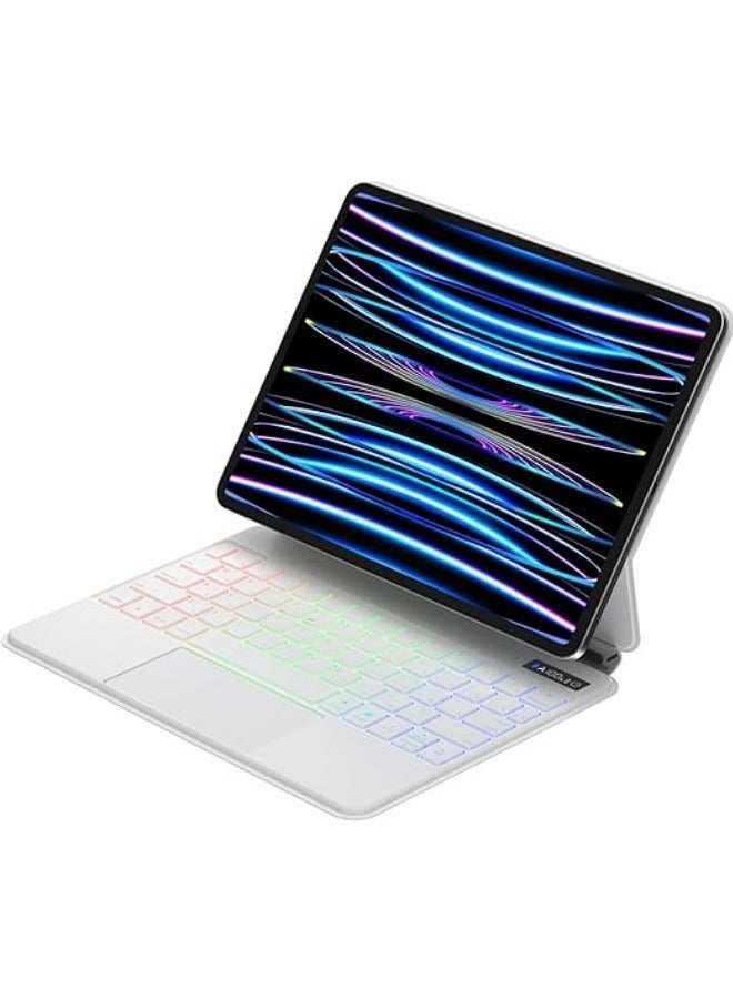 Magic Smart Bluetooth Keyboard Case Compatible with iPad Air 13 Inch 2024 (Model Number: A2903, A2904) with Trackpad RGB Backlit Keyboard for iPad Air 13 M2 - Image 1