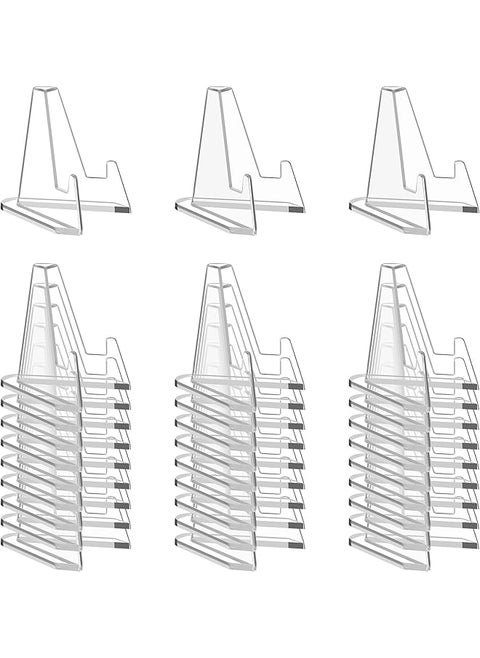 Card Display Stand, 30 Pack Clear Card Stands, Arcylic Card Display, Mini Card Stands for Sports Cards, Sports Card Holder, Graded Card Display