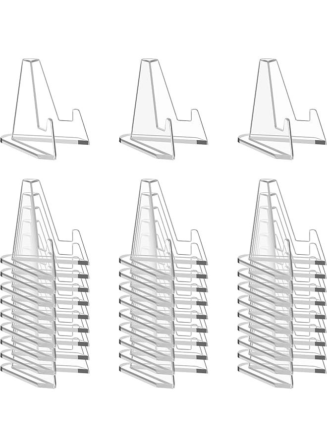 The Bros Card Display Stand, 30 Pack Clear Card Stands, Arcylic Card Display, Mini Card Stands for Sports Cards, Sports Card Holder, Graded Card Display  - Image 1