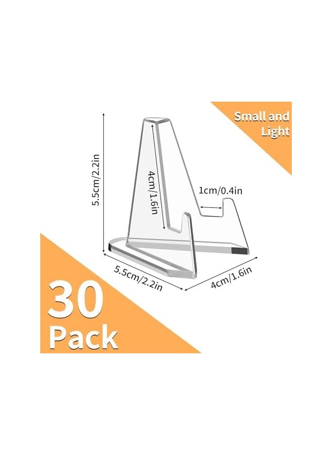 The Bros Card Display Stand, 30 Pack Clear Card Stands, Arcylic Card Display, Mini Card Stands for Sports Cards, Sports Card Holder, Graded Card Display  - Image 3