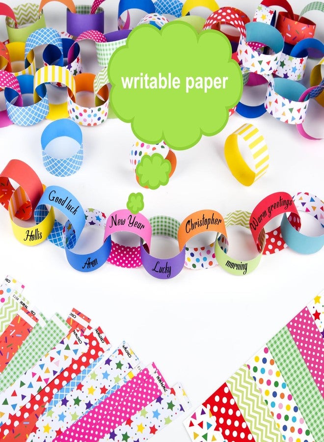 Morcheiong 600Pcs Paper Chains Happy Birthday Craft Paper Strips for Classroom Home Party Decoration Supplies - Image 3