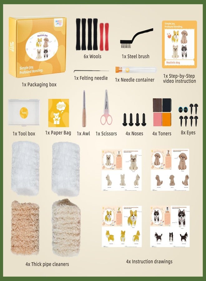 MOREJMTT Pipe Cleaners Craft kit, A Pipe Cleaner kit Suitable for Beginners. It Includes a Kits for Making the Shapes of 4 Dogs and Comes with Simple and Easy-to-Understand Video tutorials. - Image 3