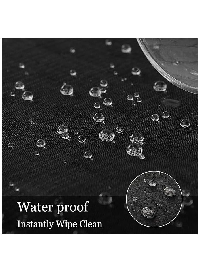 Rectangle Table Cloth – Washable Water Resistance Microfiber Tablecloth Decorative Table Cover for Banquet Party Kitchen Dining Room Black - Image 4