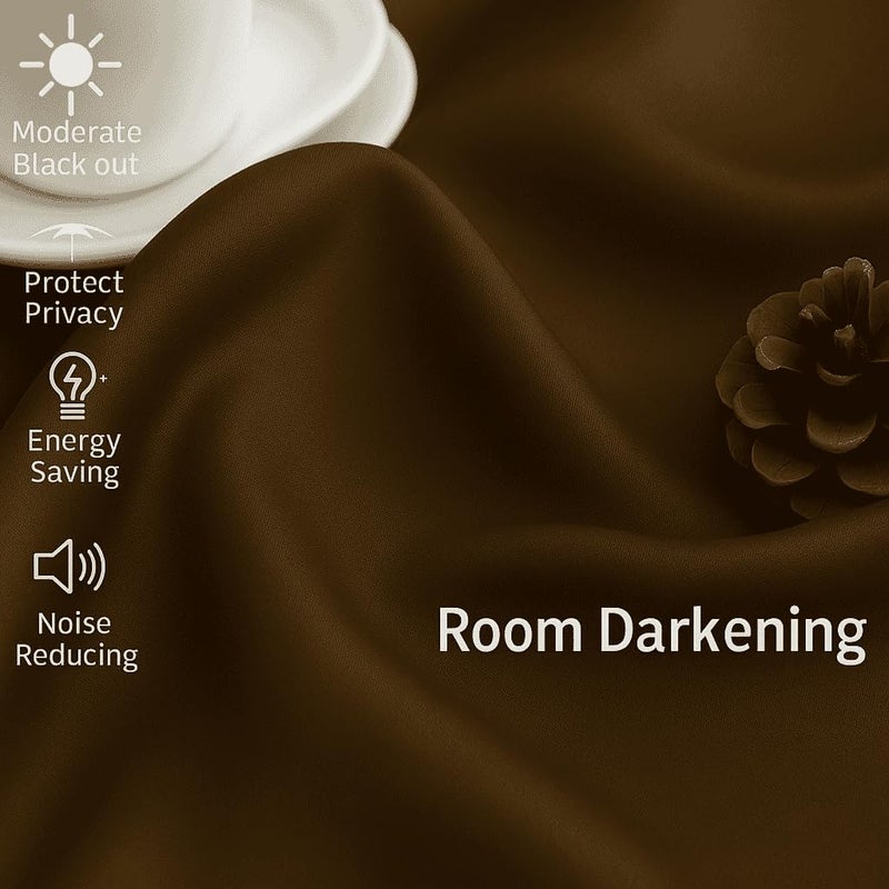 AMALI Elegant Blackout Curtains 2 Panel Set,16 Grommets, Size (L 274 x W 132) cm) for Living Room and Bedroom Shiny Polyester Fabric - Image 3