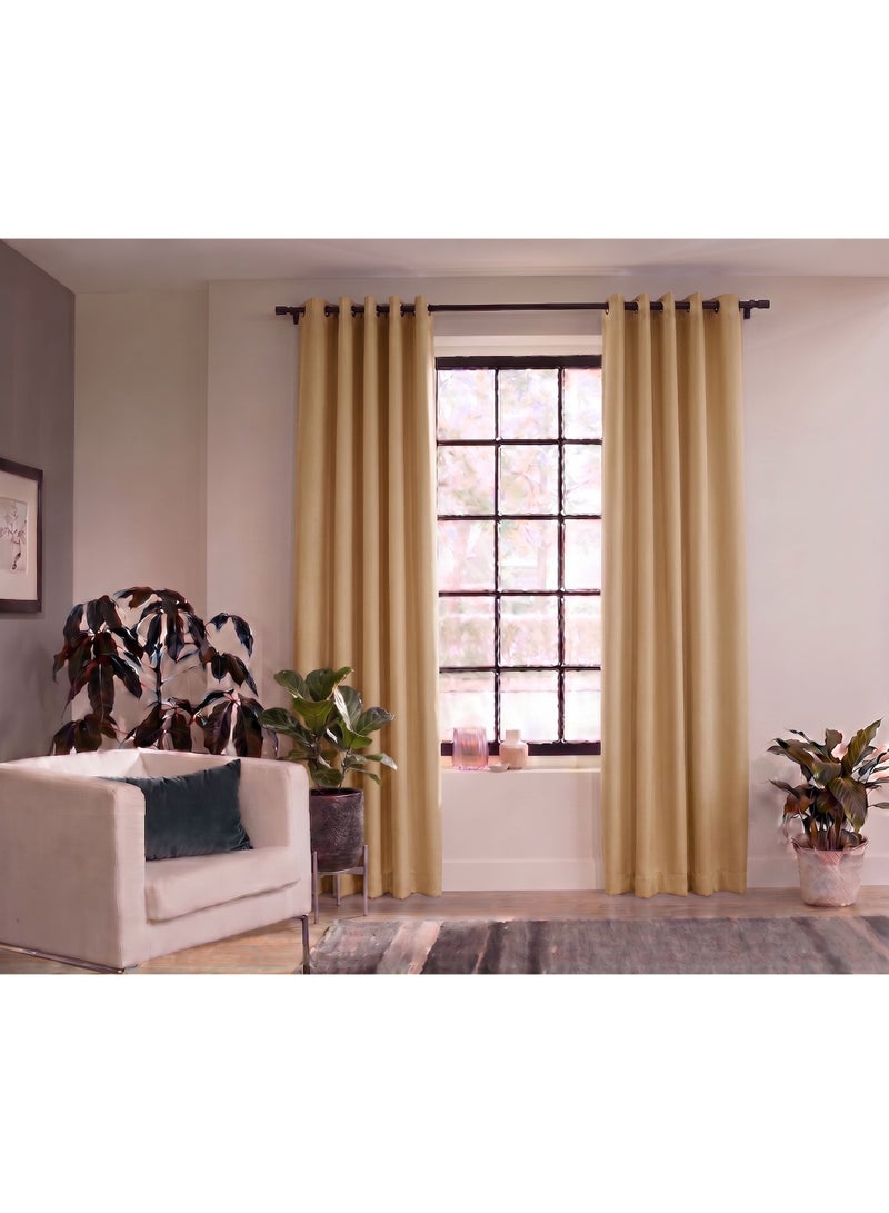 AMALI Elegant Blackout Curtains 2 Panel Set,16 Grommets, Size (L 274 x W 132) cm) for Living Room and Bedroom Shiny Polyester Fabric - Image 1