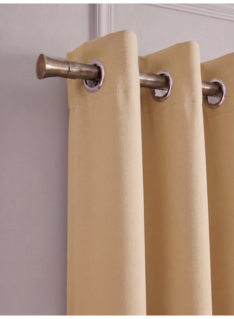 AMALI Elegant Blackout Curtains 2 Panel Set,16 Grommets, Size (L 274 x W 132) cm) for Living Room and Bedroom Shiny Polyester Fabric - Image 3