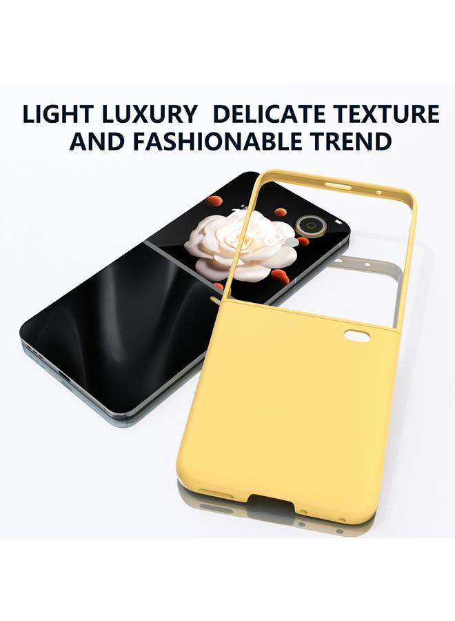 زبون جراب لهاتف Honor Magic V Flip 3 في 1 مصنوع من الجلد غير اللامع مع تغطية كاملة - Image 5