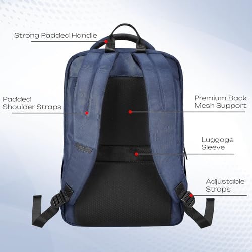 Safari Xyro 25L Formal Laptop Backpack Bag for Man & Women, Ideal for Office Use/School/College Boys and Girls, 2 Compartment Bags with Organizer, Trolley Sleeve, 2 Front pockets, Premium Fabric - Image 5