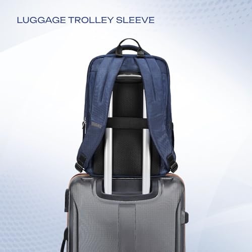 Safari Xyro 25L Formal Laptop Backpack Bag for Man & Women, Ideal for Office Use/School/College Boys and Girls, 2 Compartment Bags with Organizer, Trolley Sleeve, 2 Front pockets, Premium Fabric - Image 4